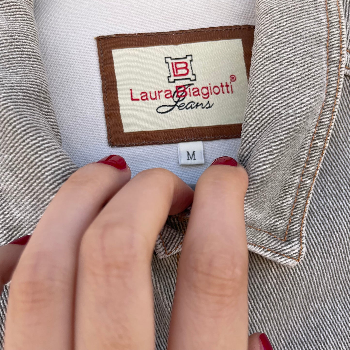Giacca jeans grigia Biagiotti