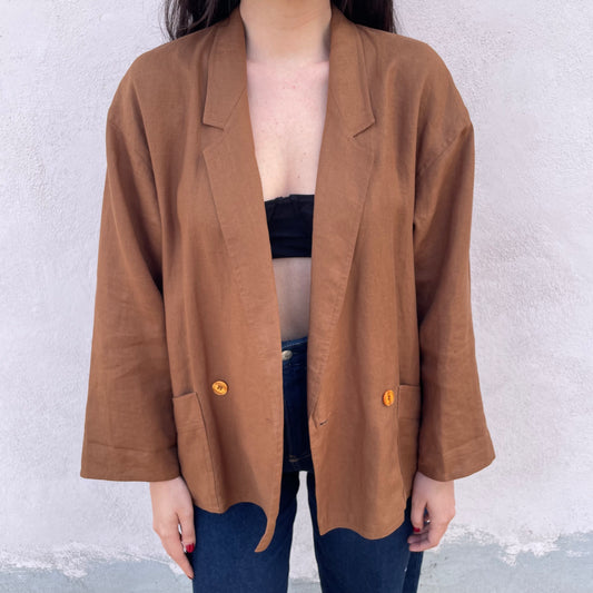 Blazer Marella lino tabacco