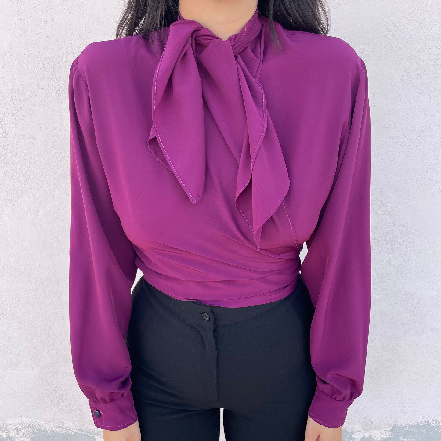 Blusa scaldacuore seta peonia