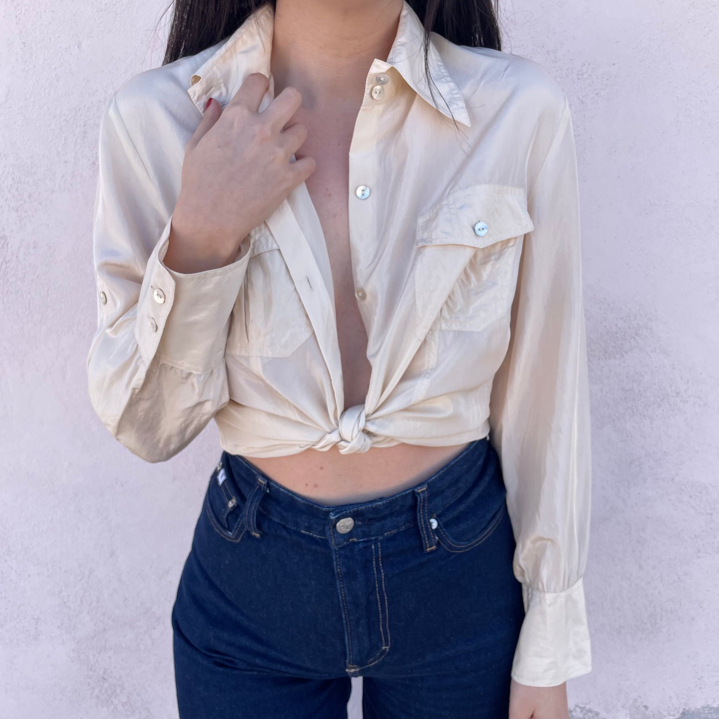 Camicia seta burro