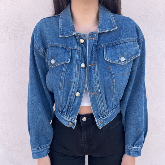 Giacca jeans cropped