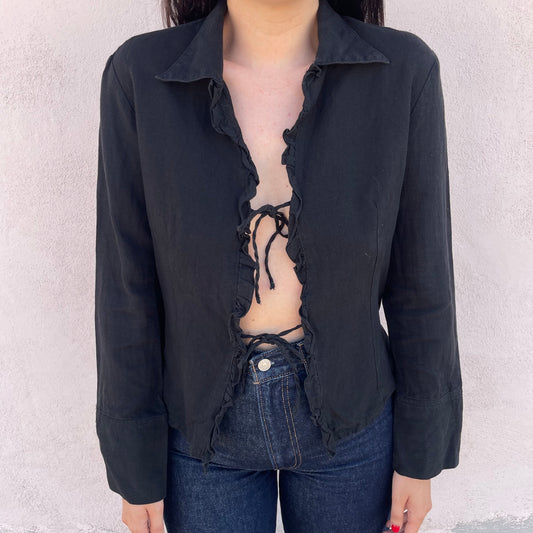 Camicia laccetti lino