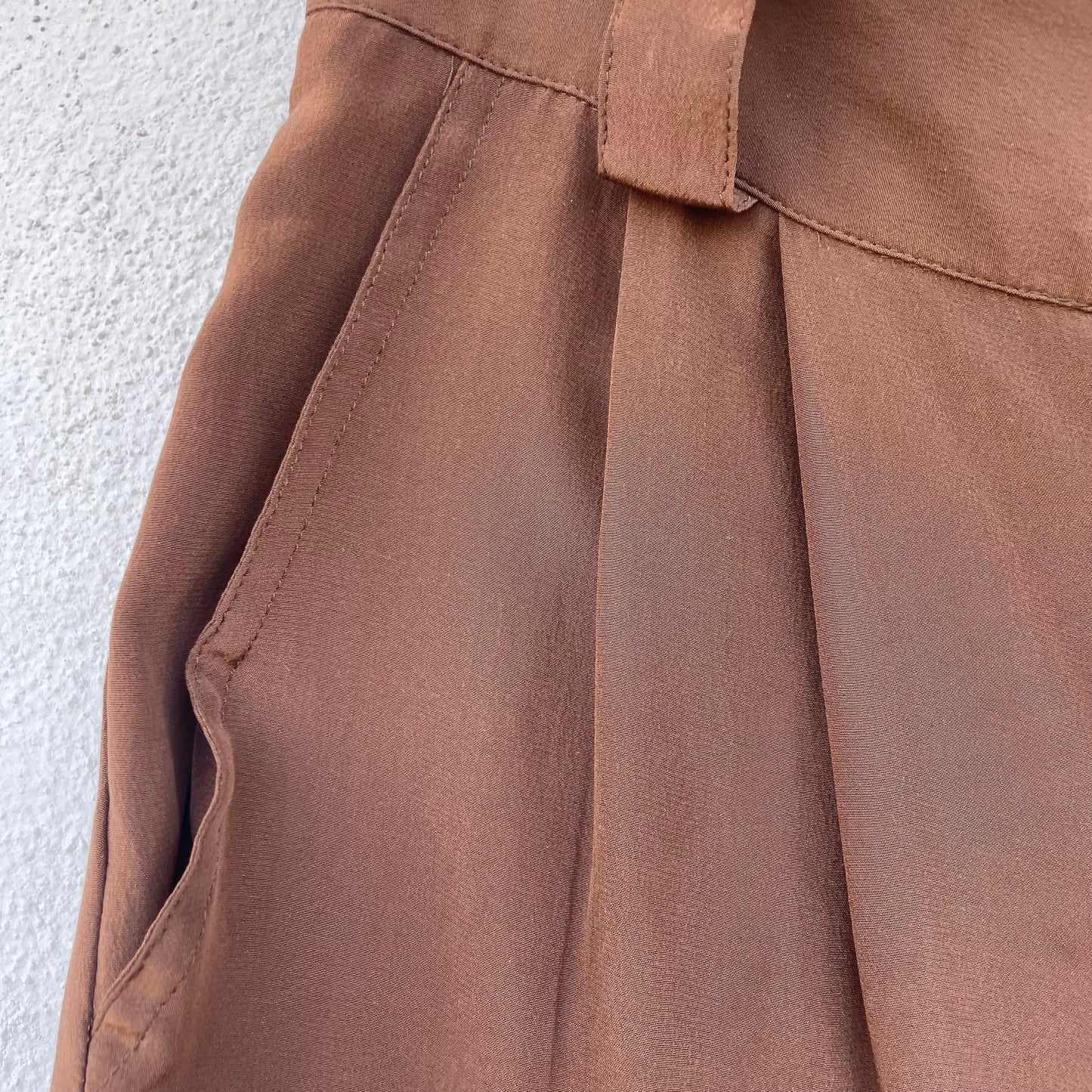 Pantaloni seta tabacco