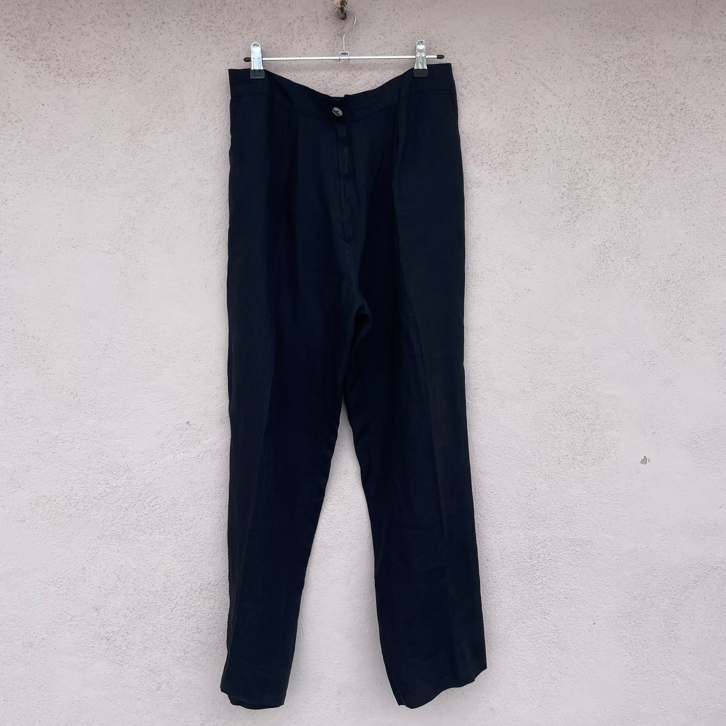 Pantaloni neri lino