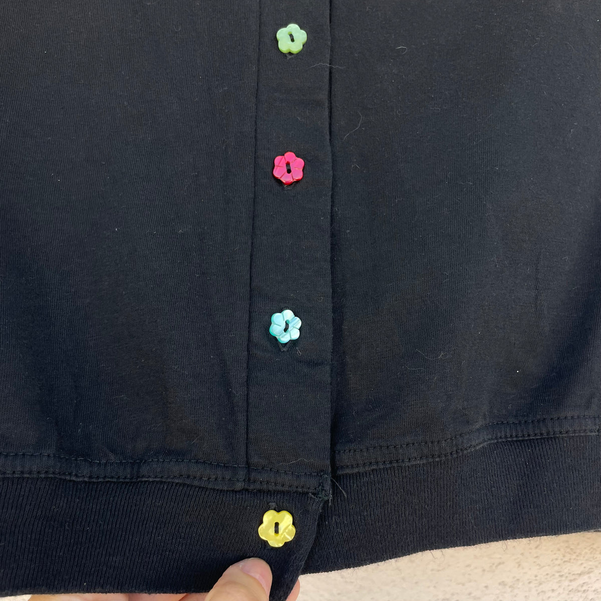 Crop top bottoncini