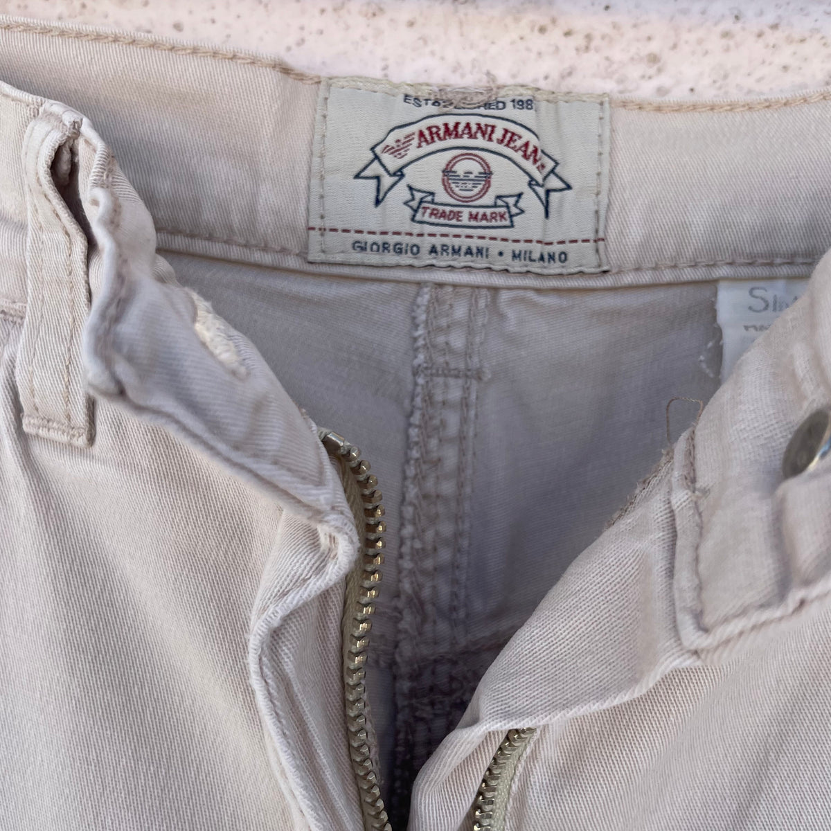 Panta ecrù Armani