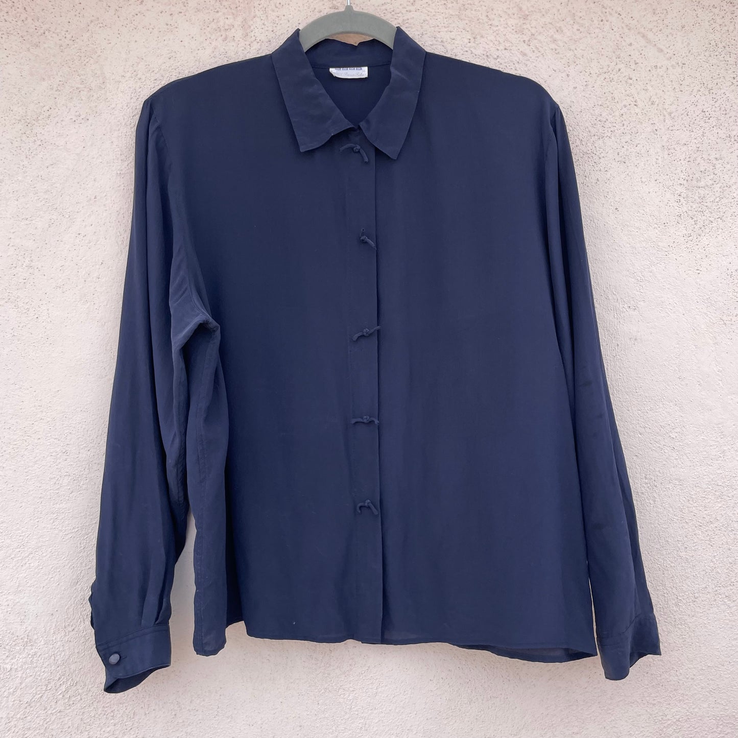 Camicia seta blu