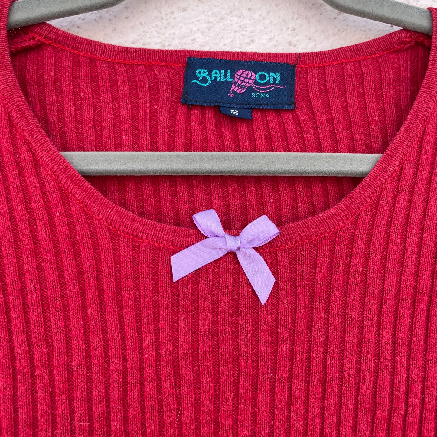 Top rosso lino cotone