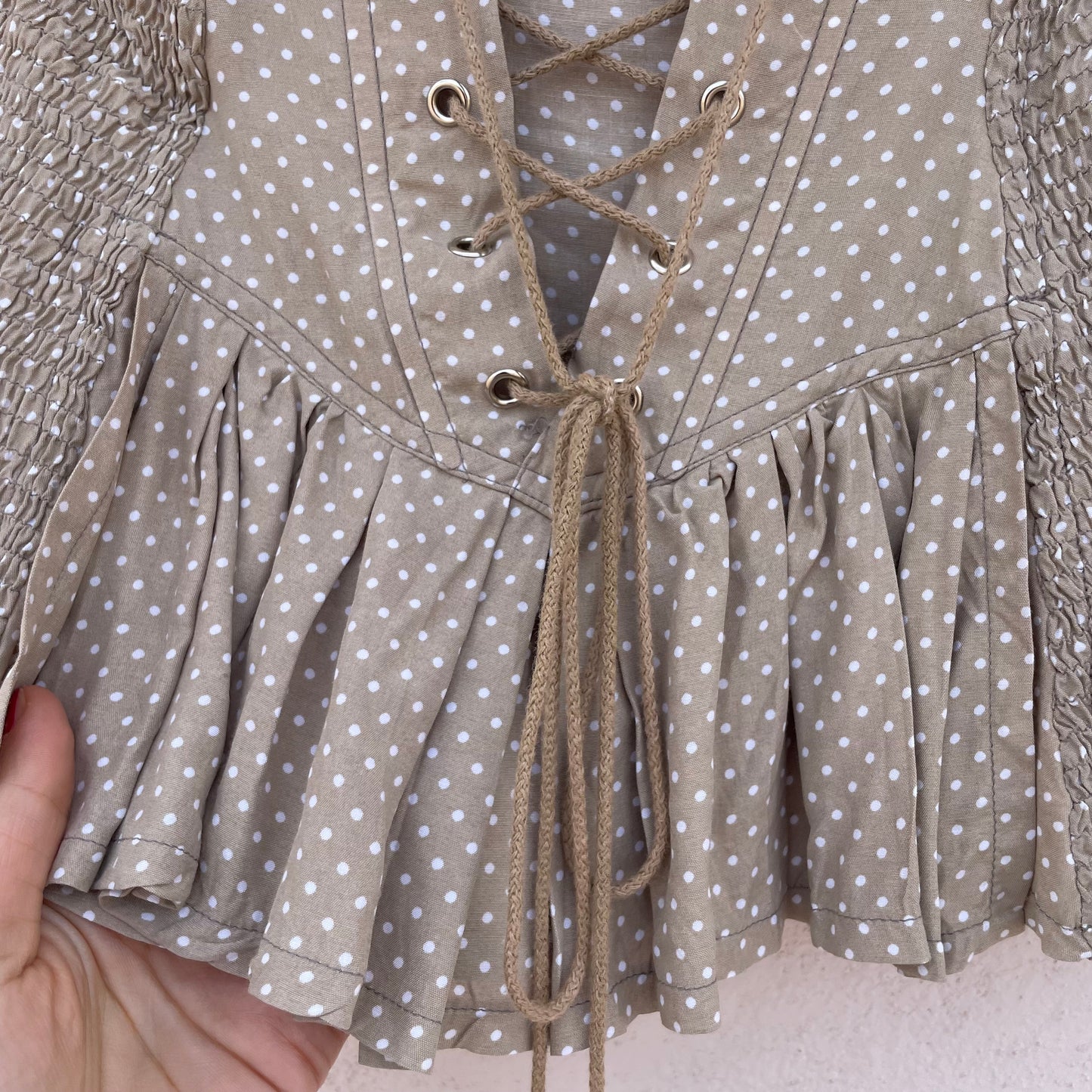 Bustier sabbia pois Malizia La Perla