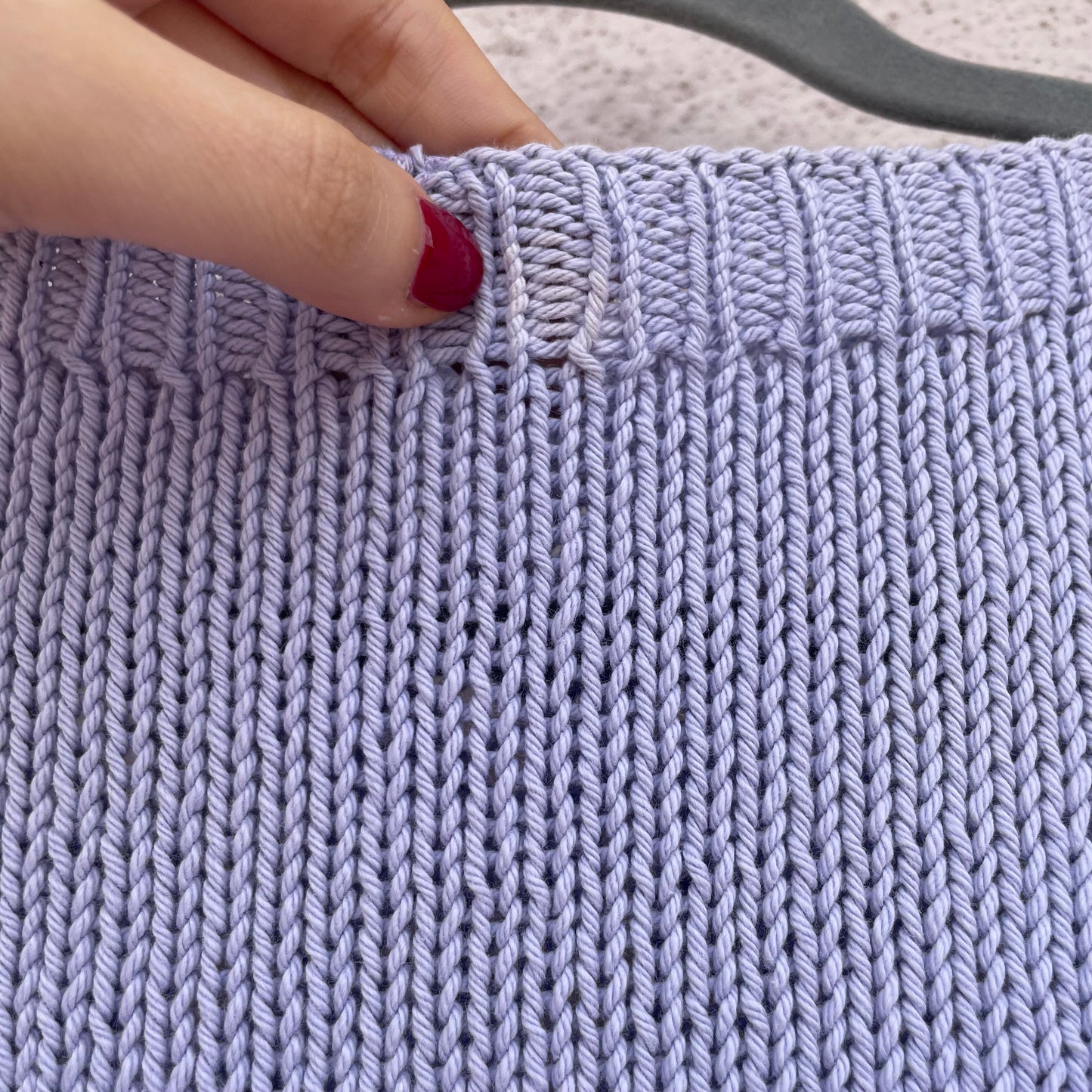 Golfino cotone handmade glicine