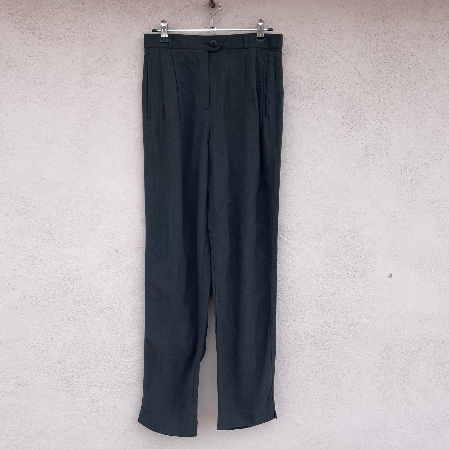 Pantaloni grigi vita alta
