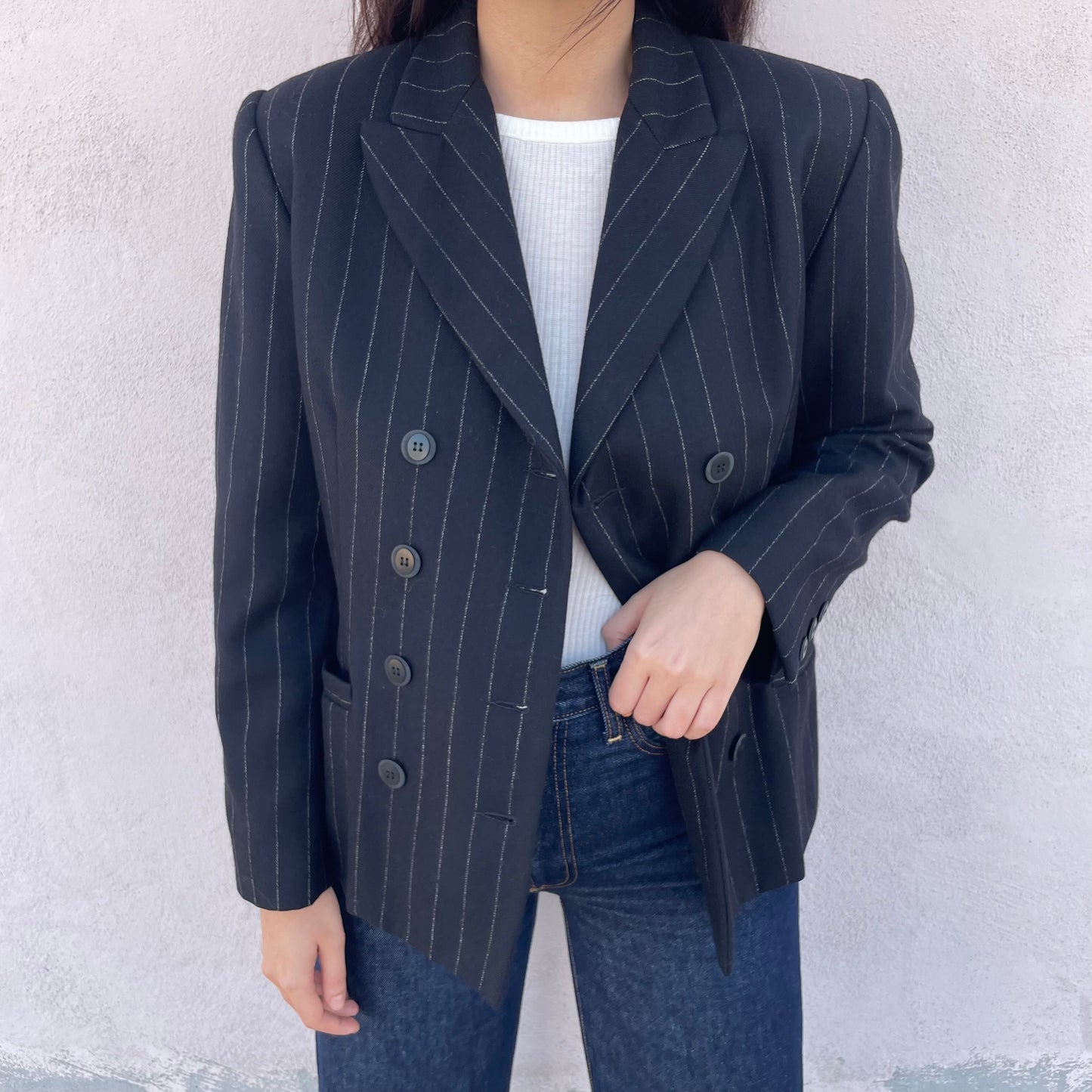 Blazer gessato Pierre Cardin