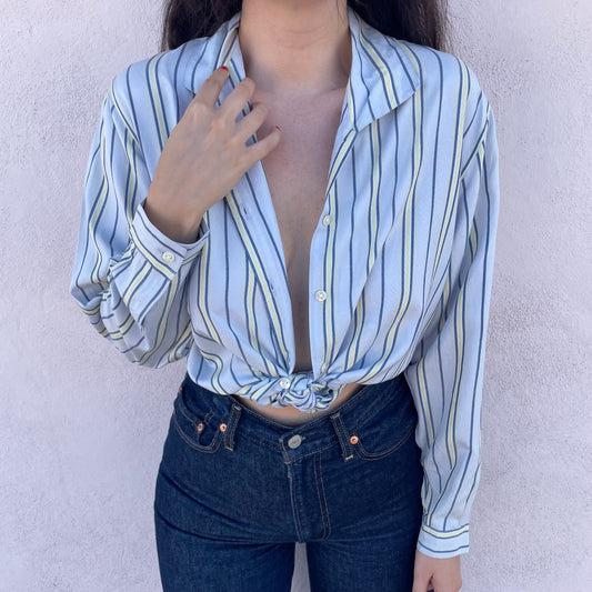 Camicia in seta a righe