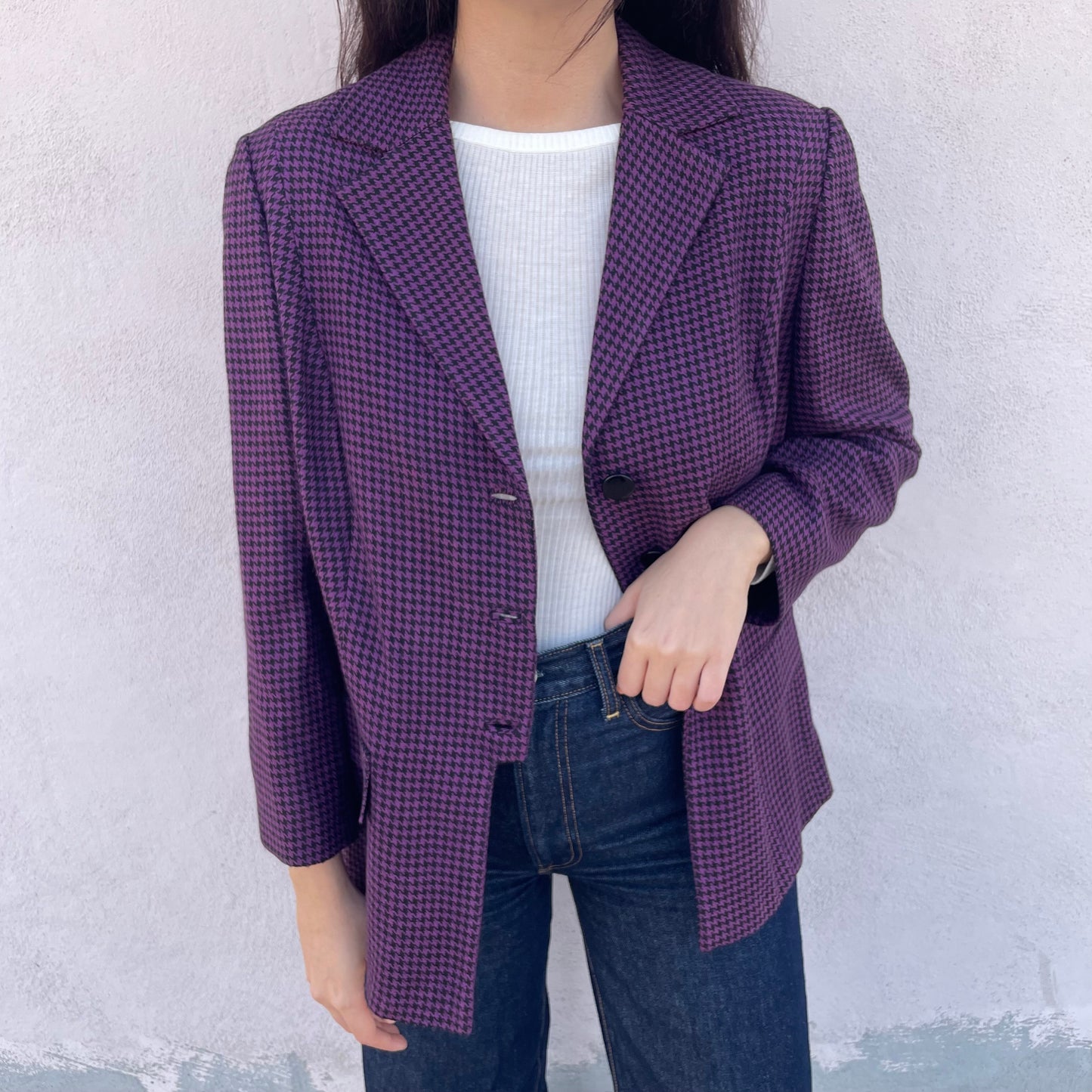 Blazer pied-de-poule viola