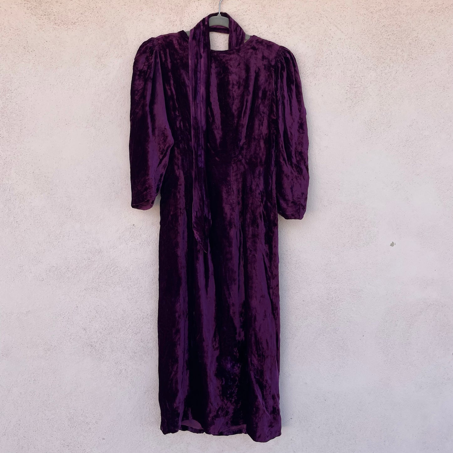 Abito velluto viola