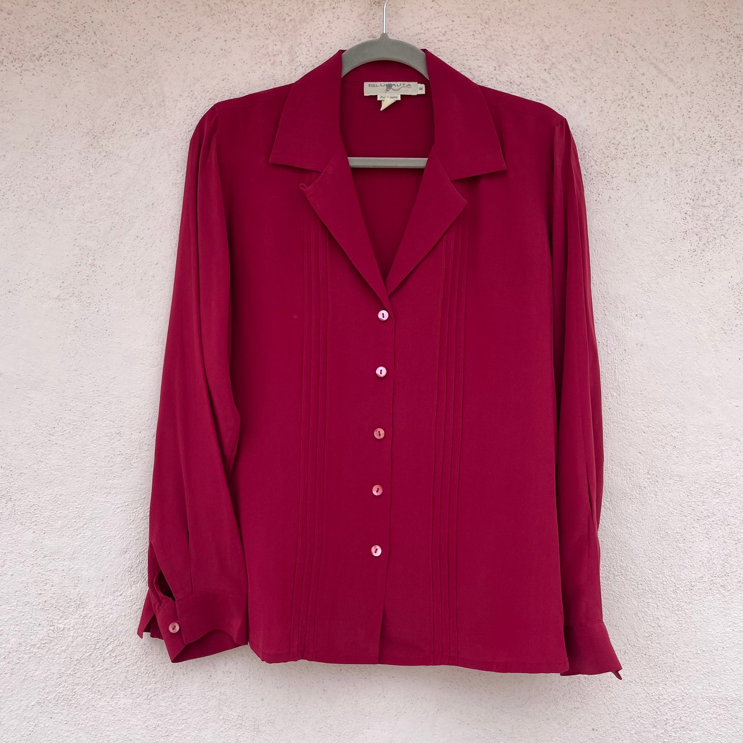 Camicia seta ciliegia