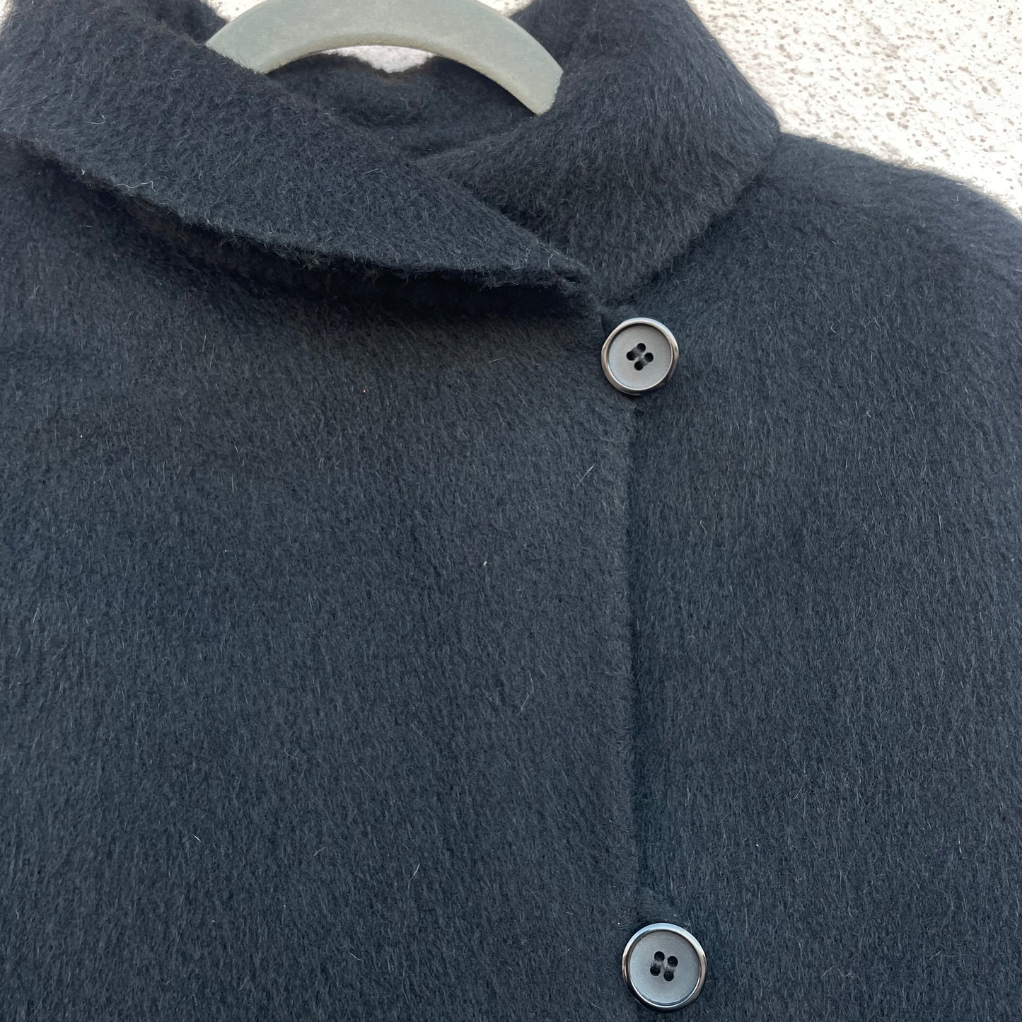 Cappotto alpaca nero