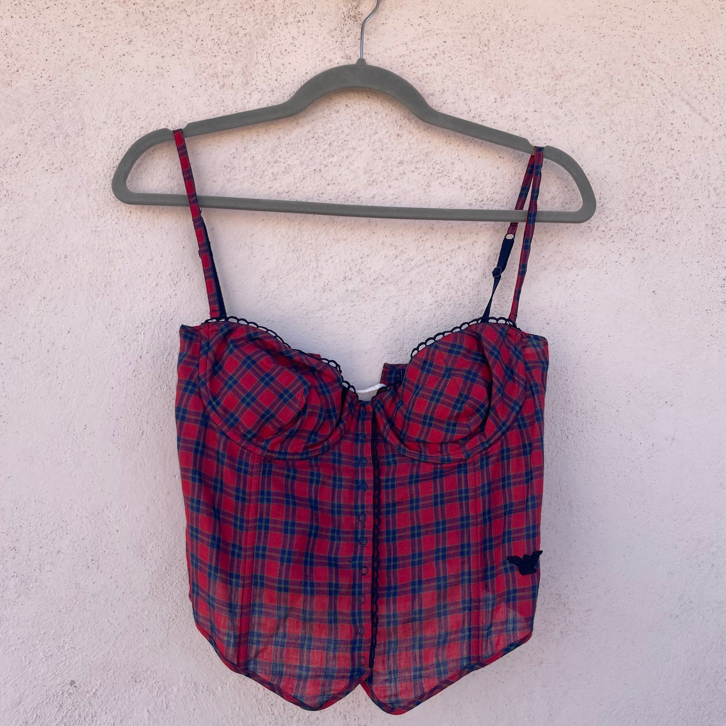 Top bustier Armani rosso