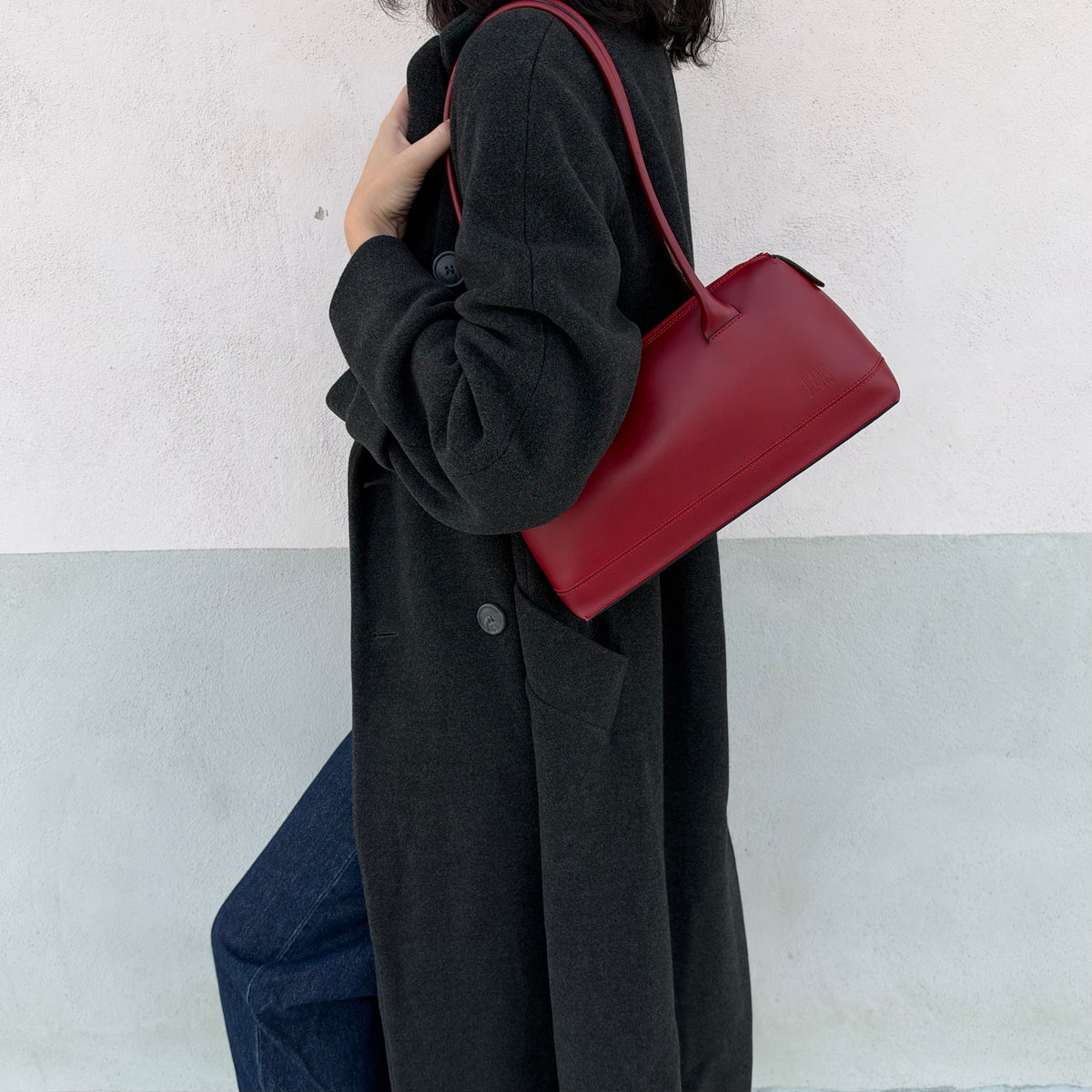 Bowling bag rosso scuro