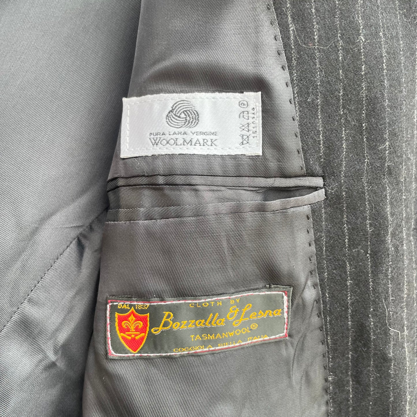 Blazer gessato lana di Tasmania