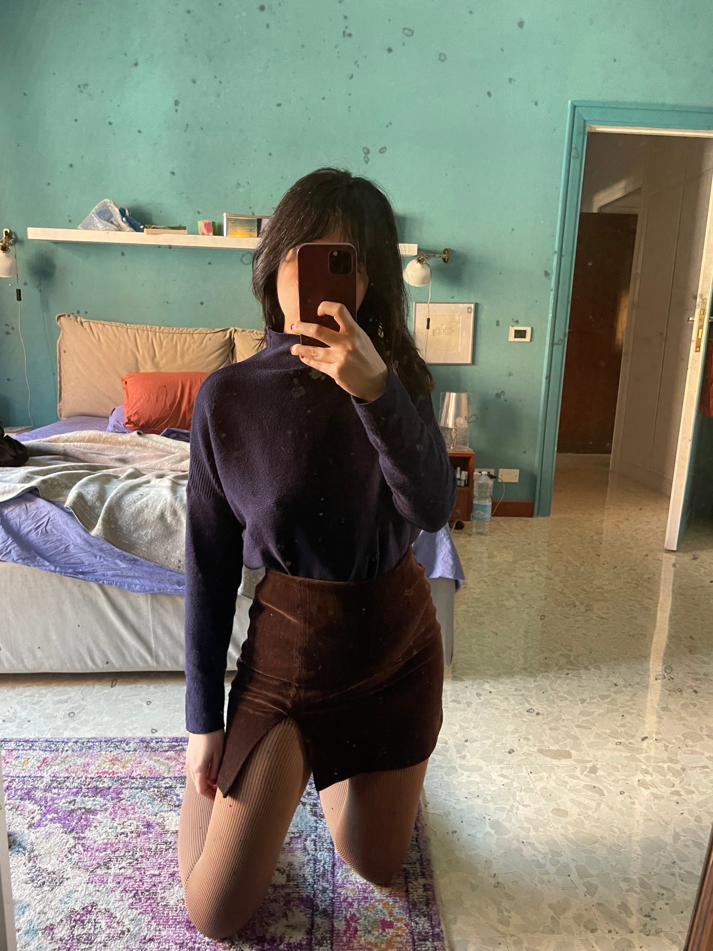 Mini velluto marrone
