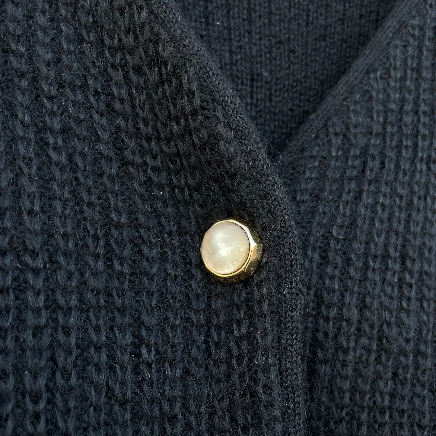 Cardigan nero mohair