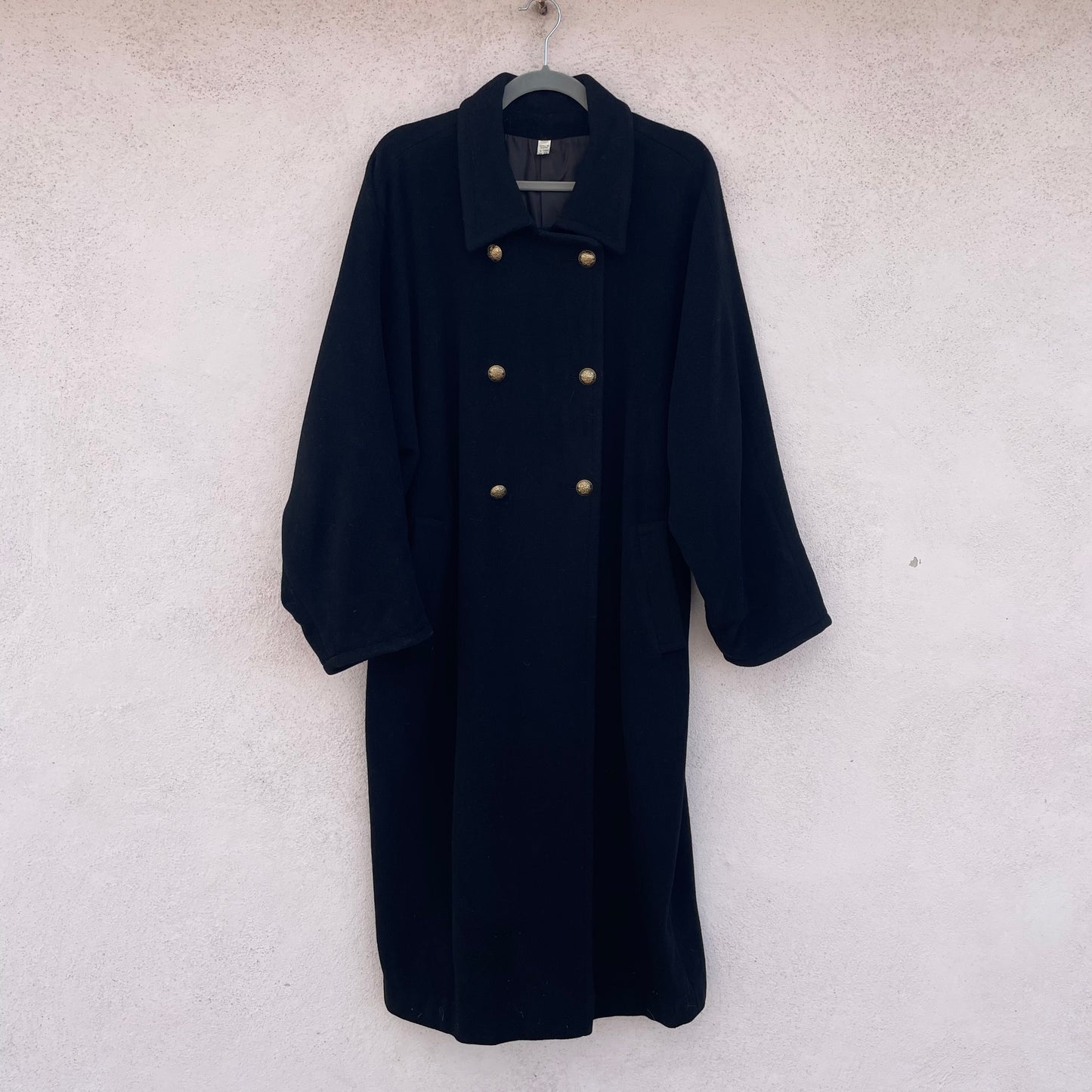 Cappotto doppiopetto nero