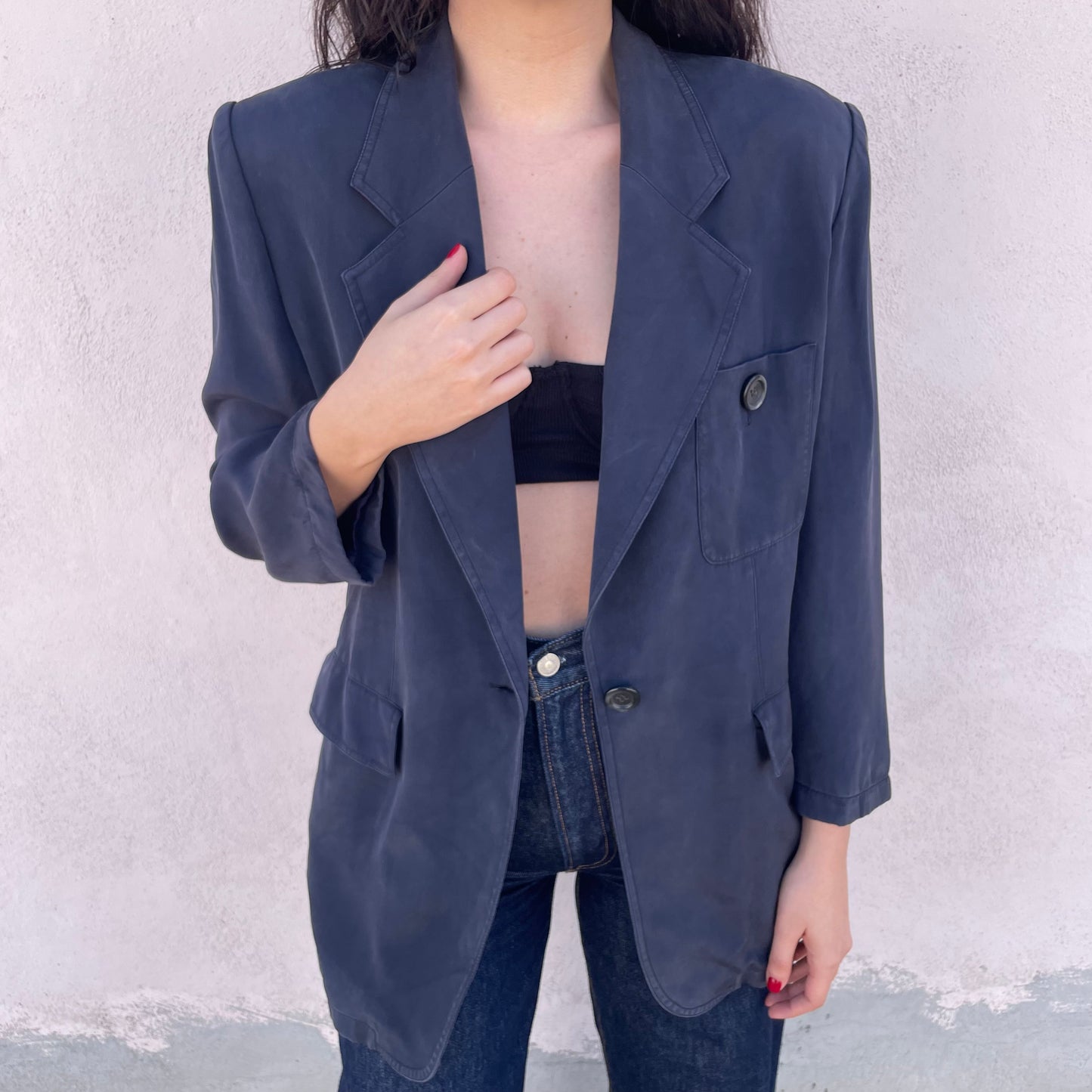 Blazer seta blu Mariella Burani