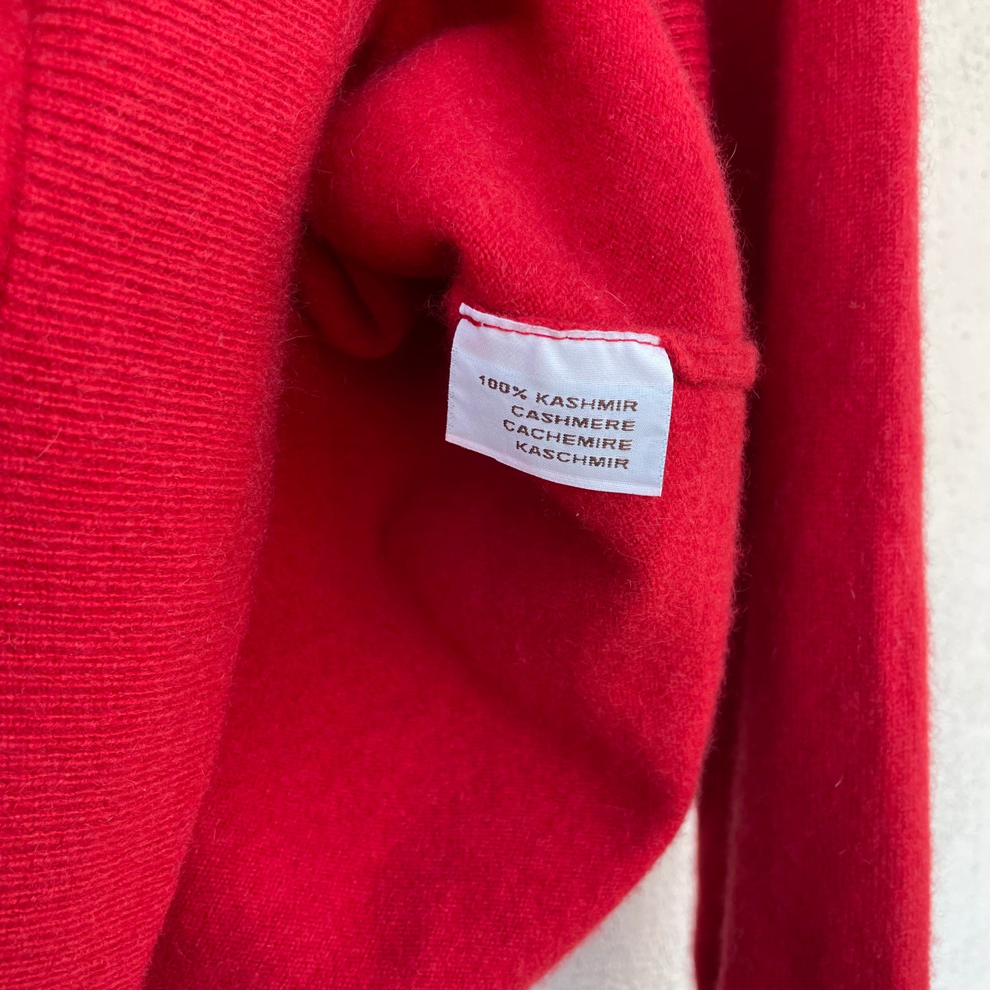 Cardigan rosso cashmere