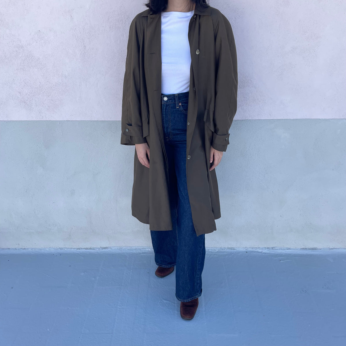 Trench verde oliva