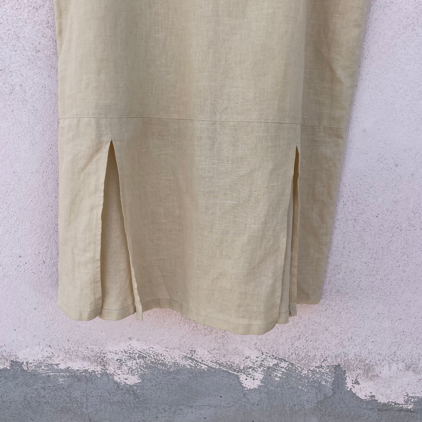 Abito crema spacchi