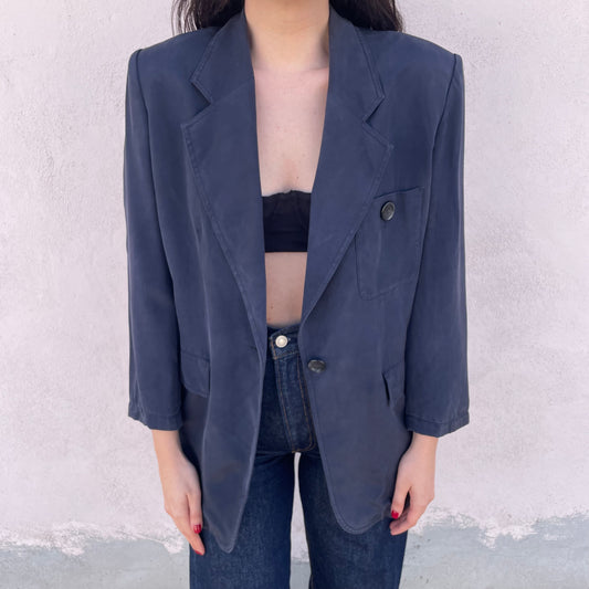 Blazer seta blu Mariella Burani