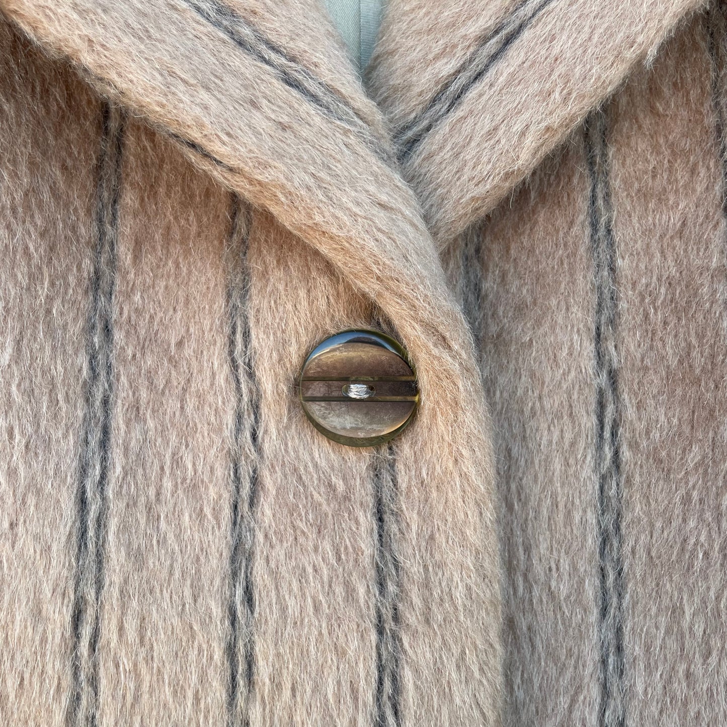 Cappotto cammello gessato