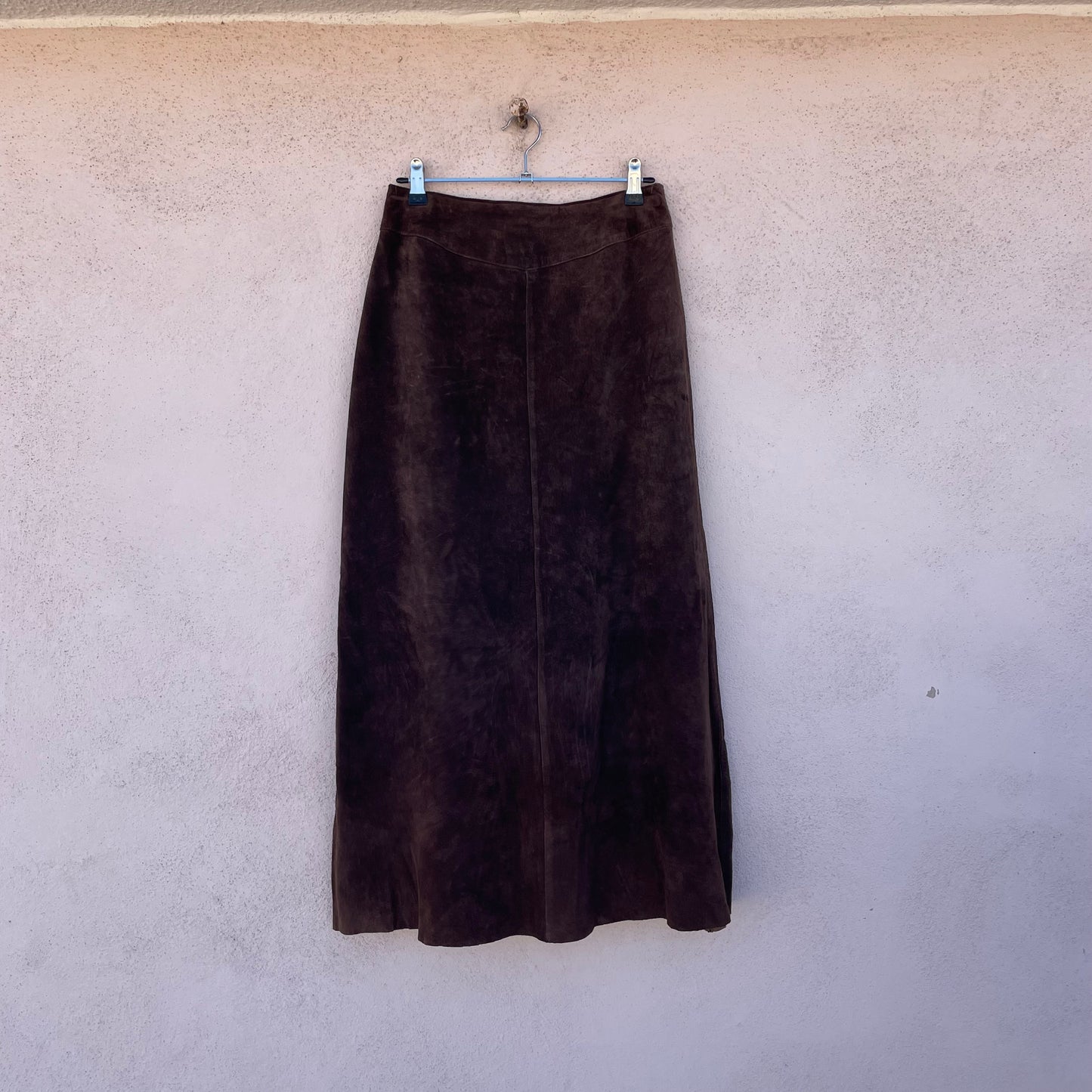 Maxi skirt scamosciata