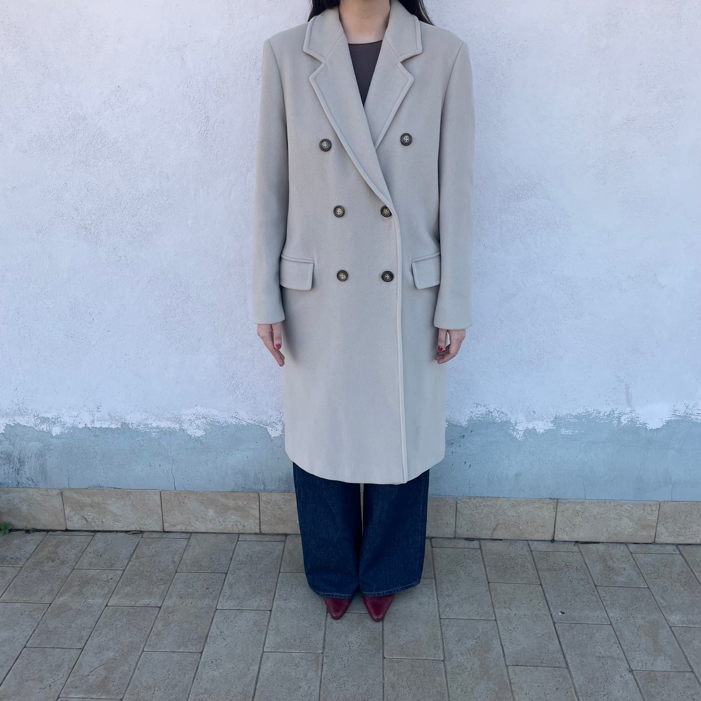 Cappotto greige chiaro Marella