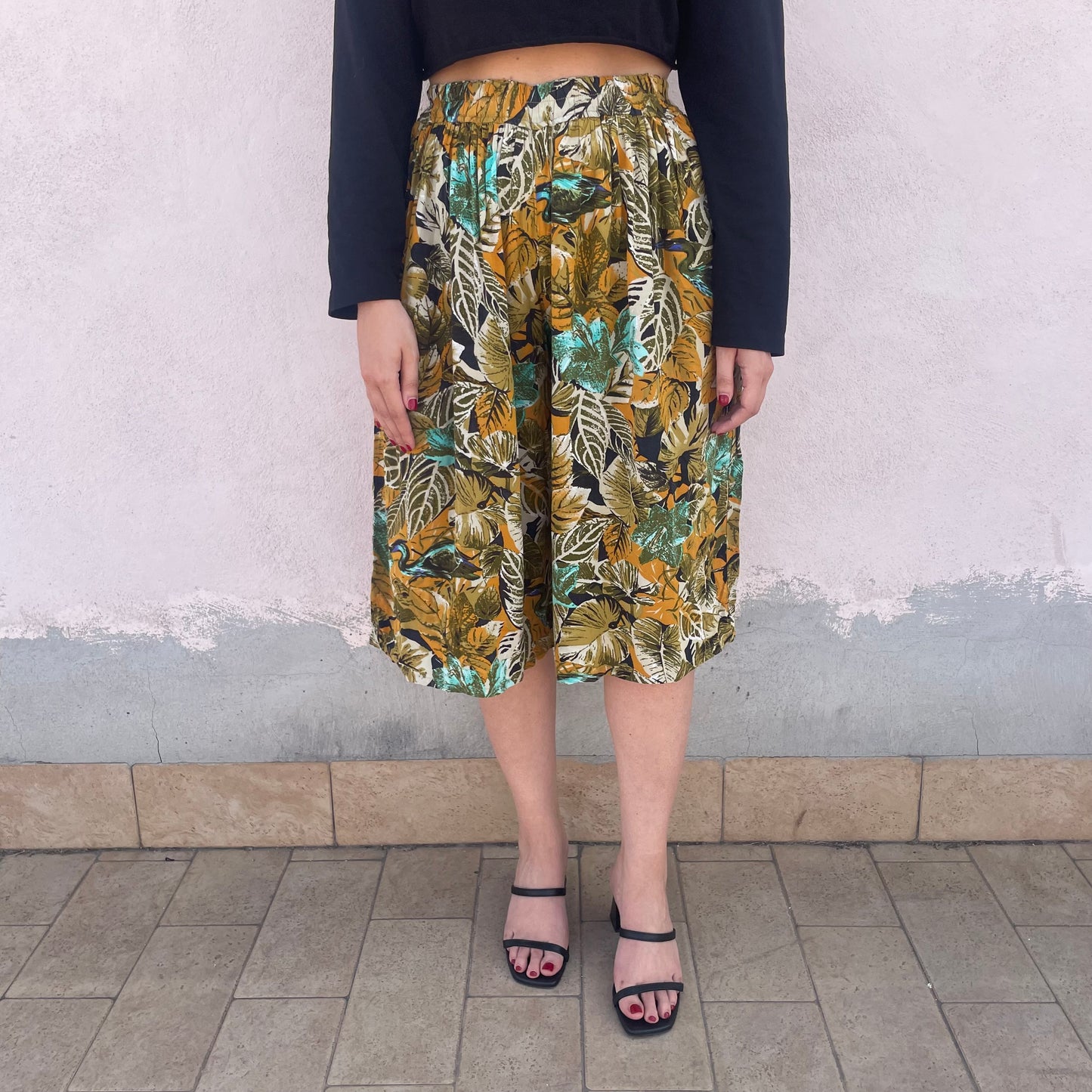 Culotte fantasia foliage