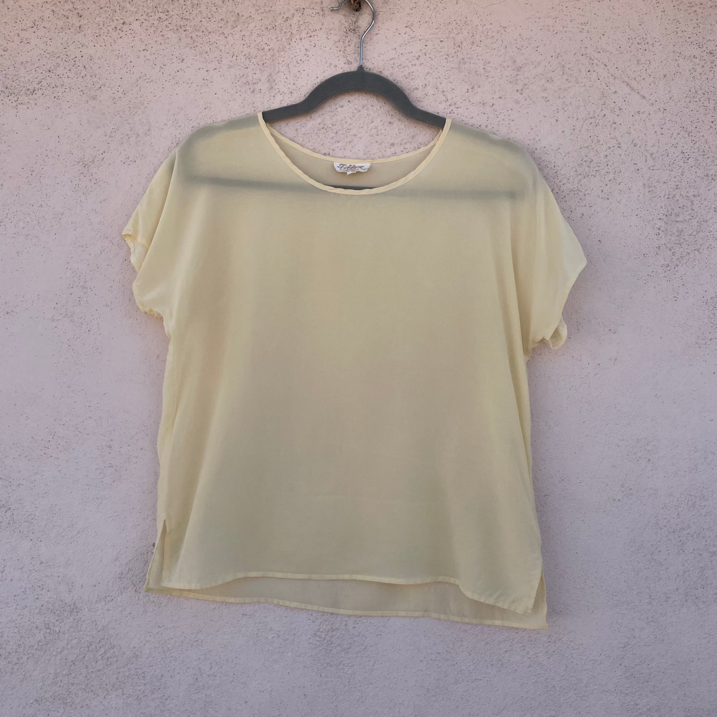 T-shirt pura seta burro