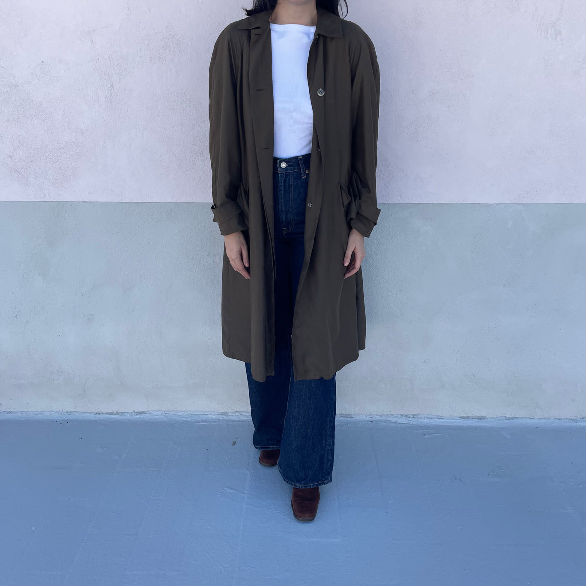 Trench verde oliva