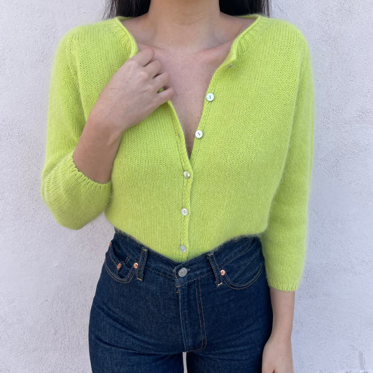 Cardi angora lime