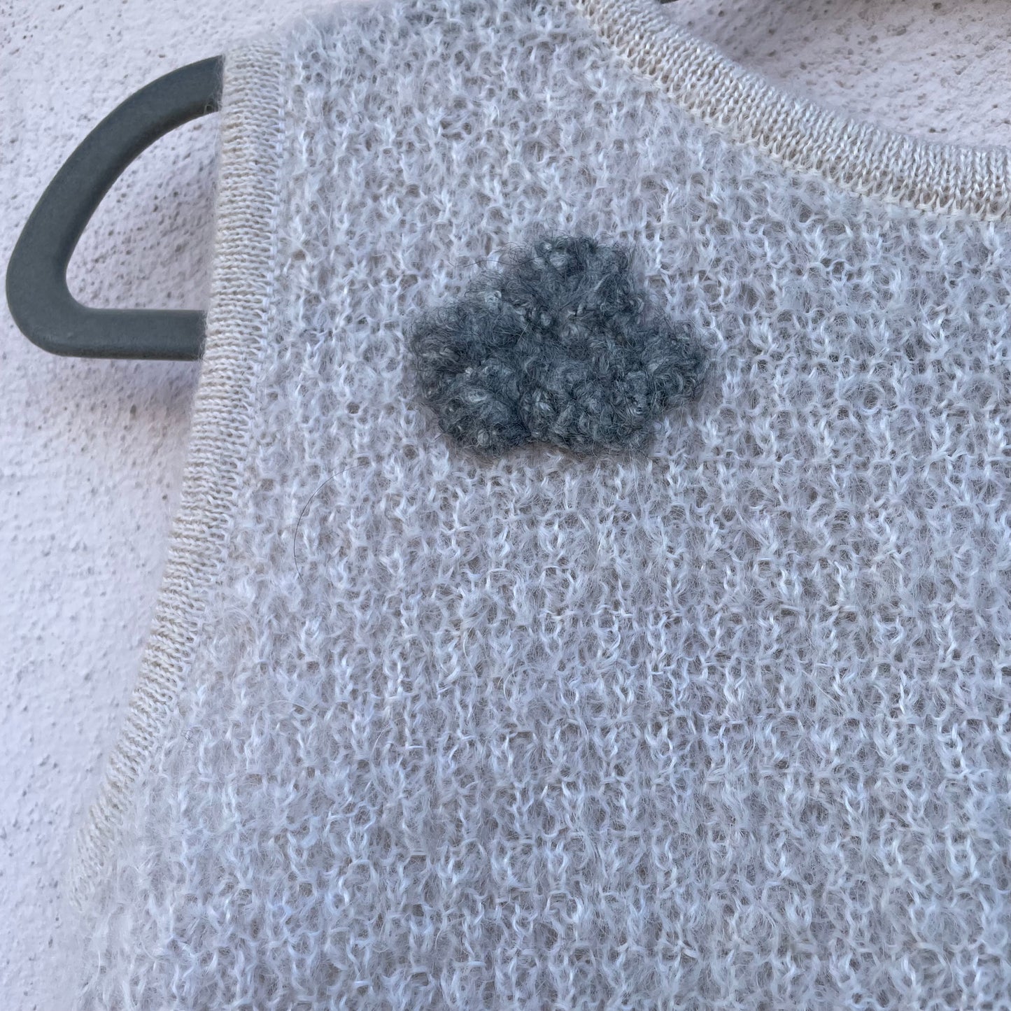 Gilet mohair nuvole