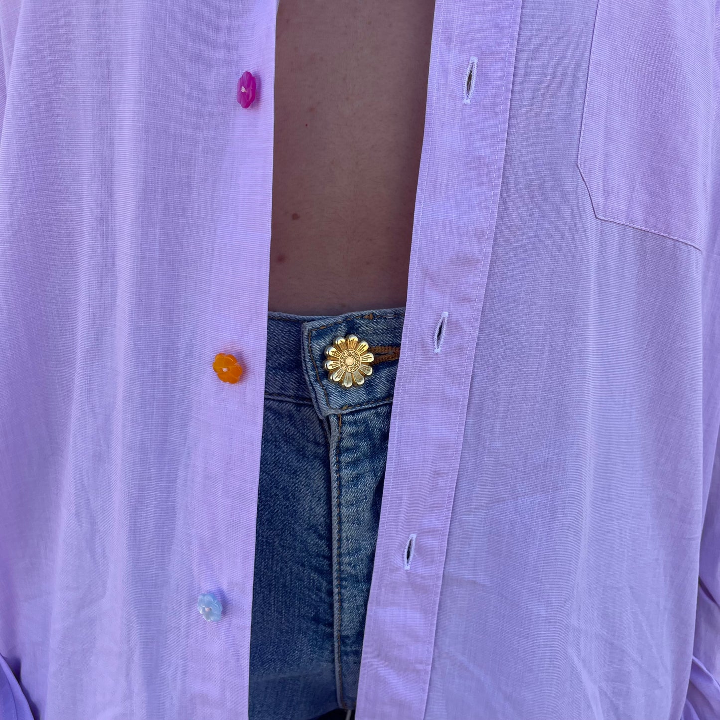 Camicia rosa fiorellini