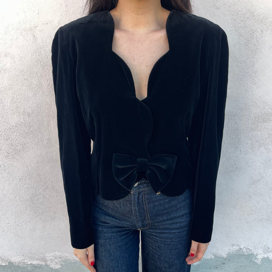 Blazer velluto fiocco