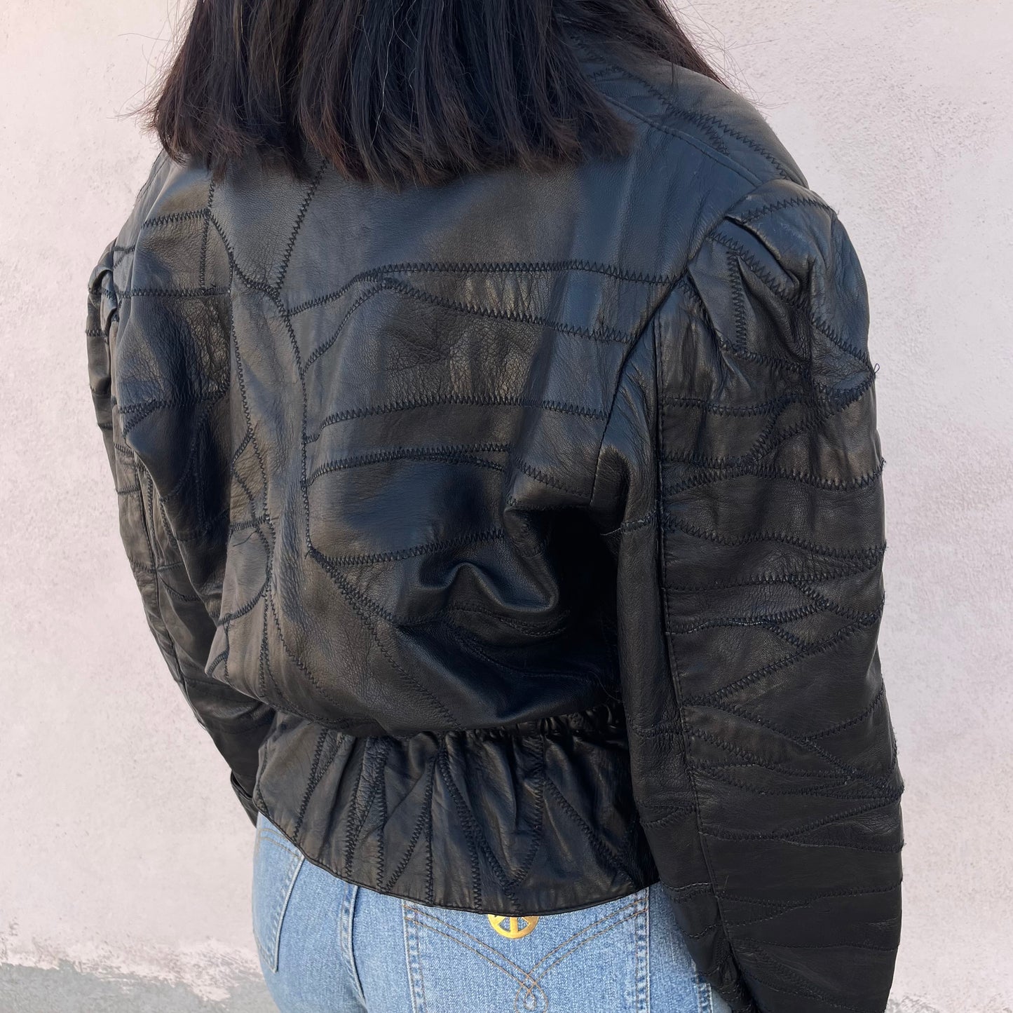 Giacca pelle cropped