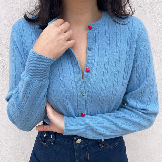 Cardi cashmere cuori