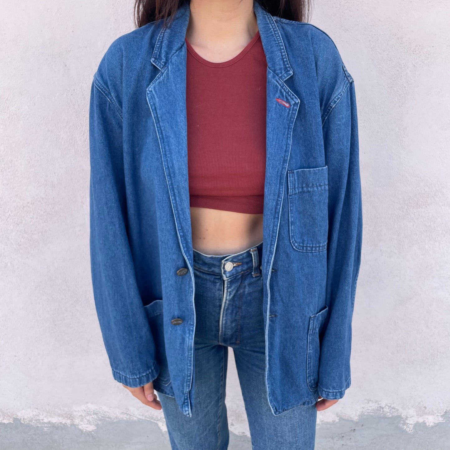 Blazer denim Yves Saint Laurent