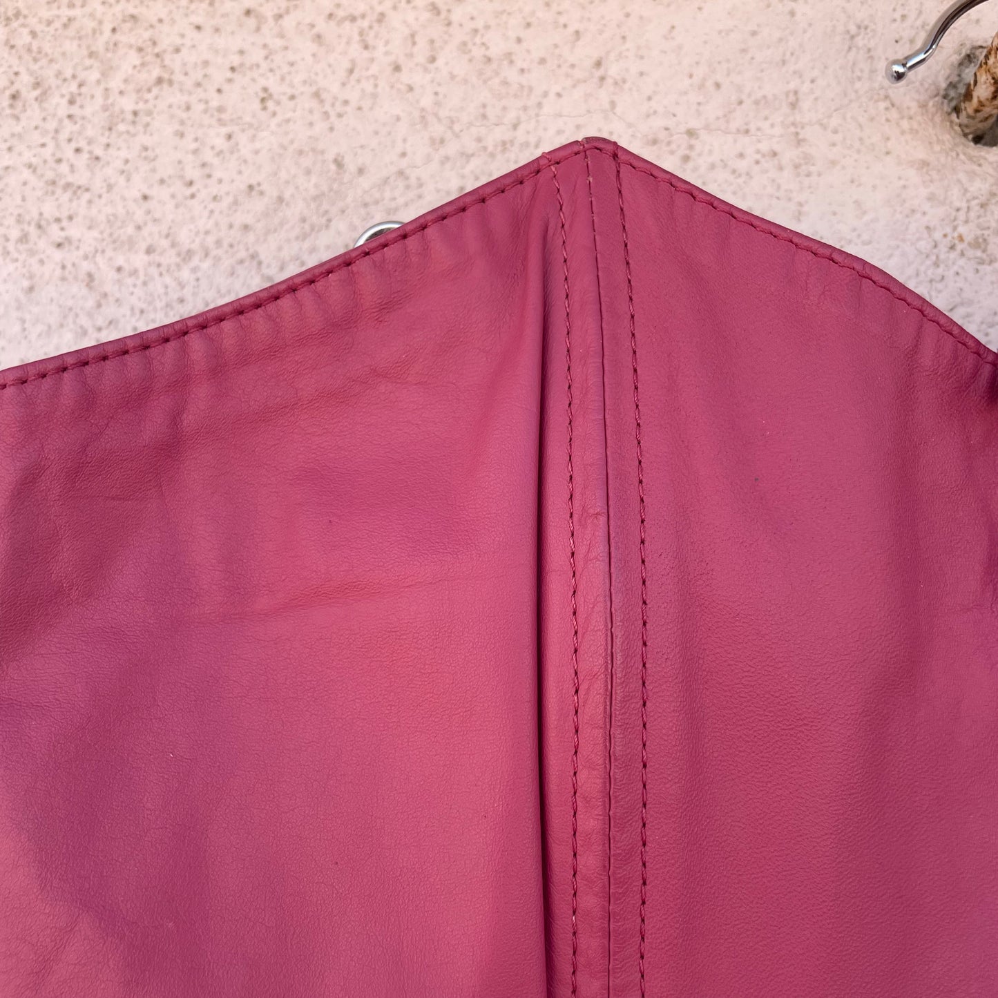 Bustier in pelle rosa antico