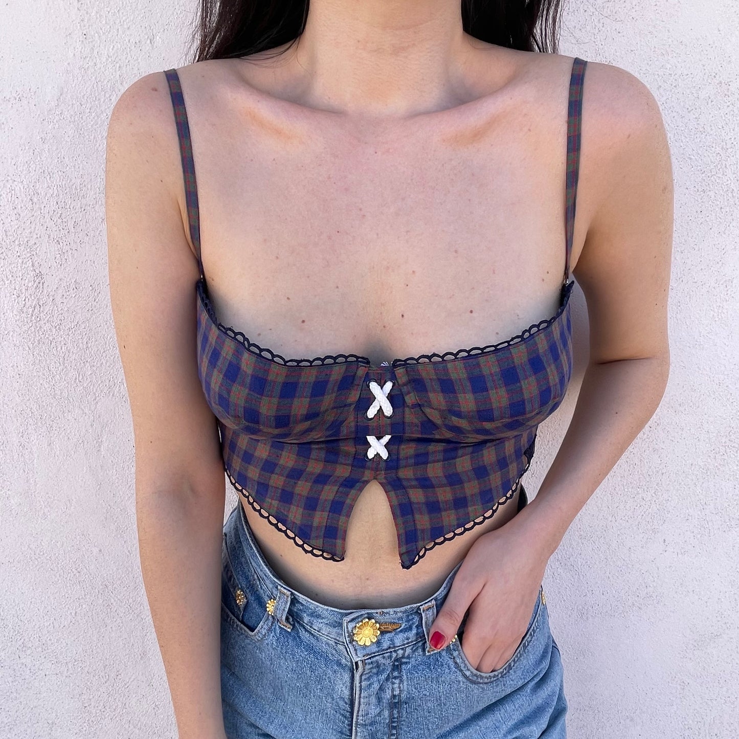 Top bustier Armani blu