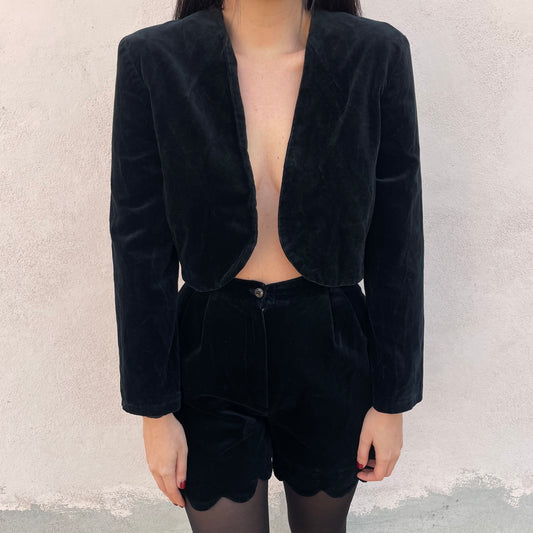 Bolero+shorts velluto