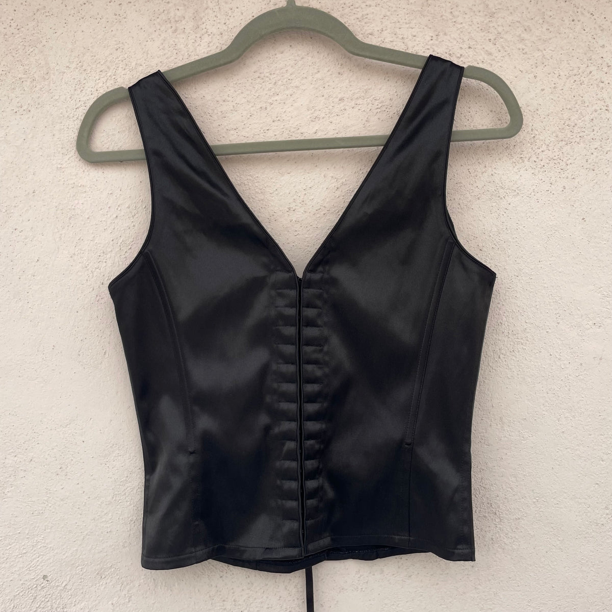 Bustier nero raso
