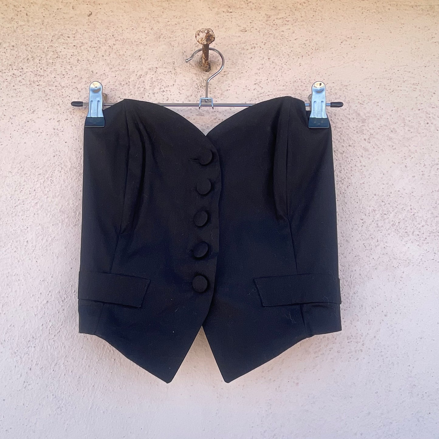 Top bustier nero